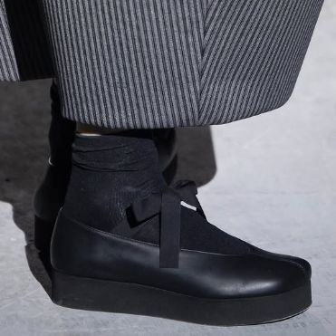 COMME des GARCONS x PHILEO 25 aw ETOILE 40 厚底 リボン ブラック 37 AD 2025 コムデギャルソン フィレオ エトワール プラットフォーム パンプス GP-K 101