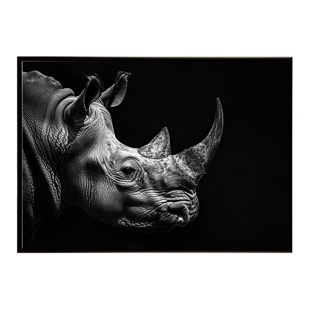 B4サイズ（約25x36cm）】【lh-poster-6848】Rhinoceros サイ リノ