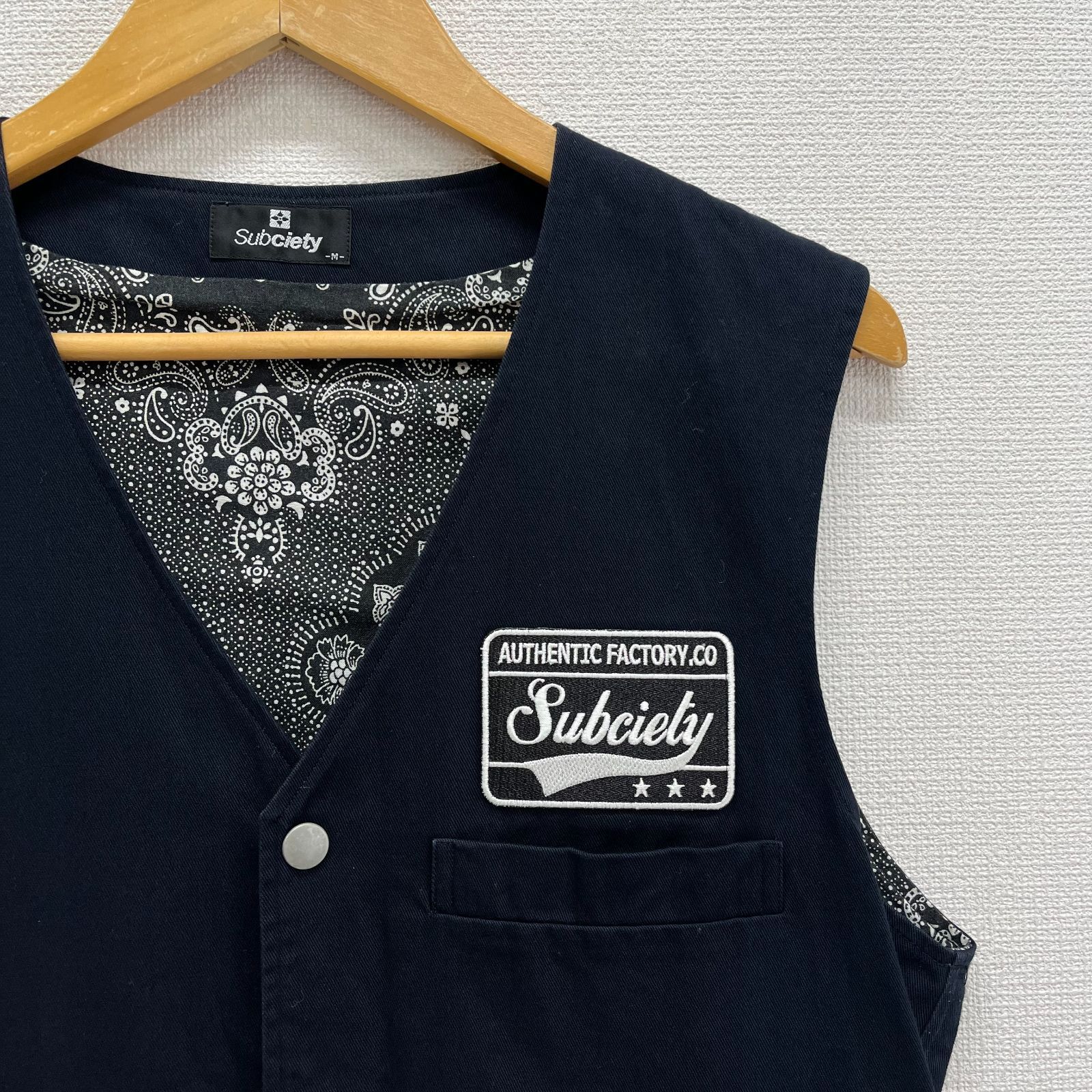 Subciety サブサエティ ワークベスト ロゴ ワッペン M 10130246 - メルカリ