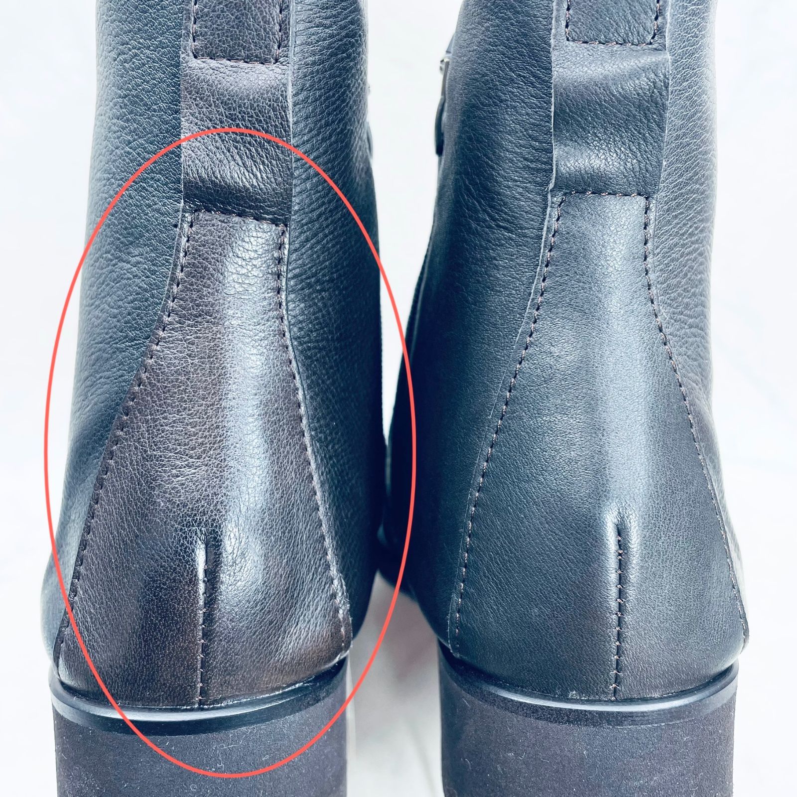 スクエアトゥフラットブーツ 23.5㎝