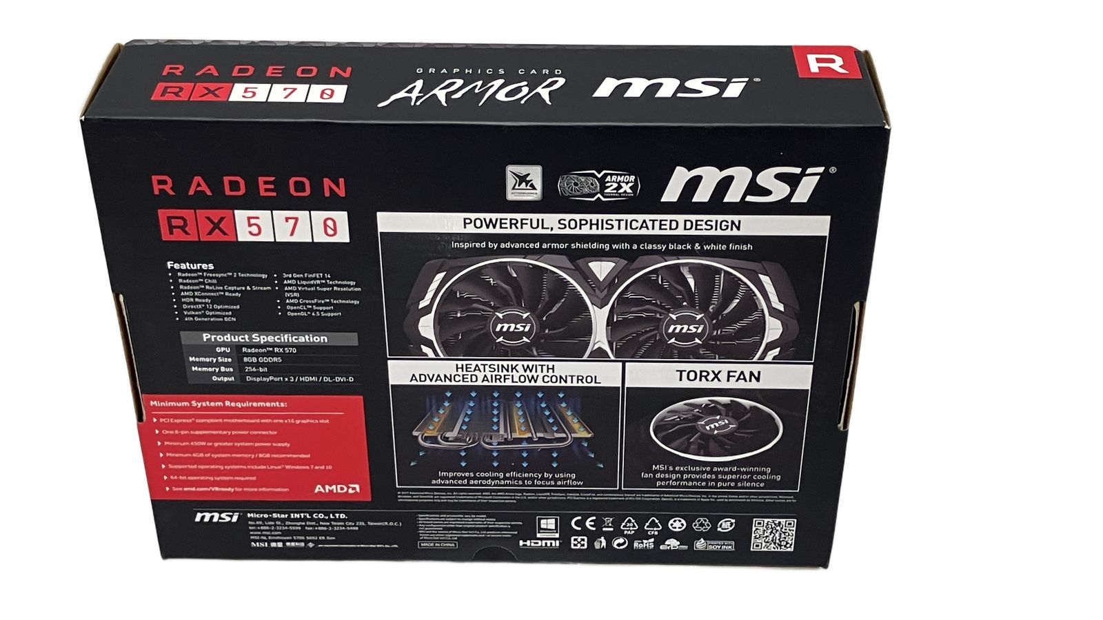 msi Radeon RX 570 ARMOR 8 G OC グラフィックボード ビデオカード パソコン パーツ 訳有