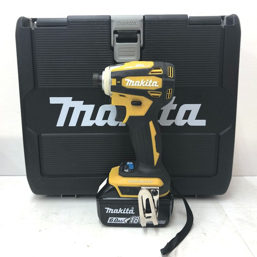 makita マキタ 18 V 6.0 Ah 充電式インパクトドライバ フレッシュイエロー ケース 充電器 バッテリ セット