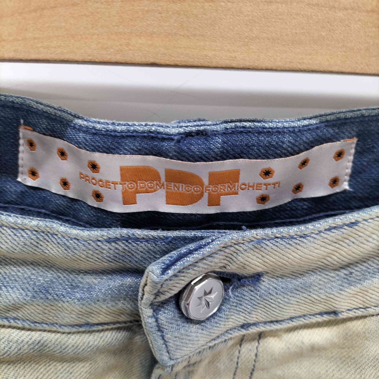 USED古着(ユーズドフルギ) {{PDF PROJECT DOMENICO FORMICHETTI}} Pdf Channel Blue Denim Pants メンズ  34【中古】【ブランド古着バズストア】 ユーズドフルギ USED古着 Pdf Channel Blue Denim Pants メンズ 34