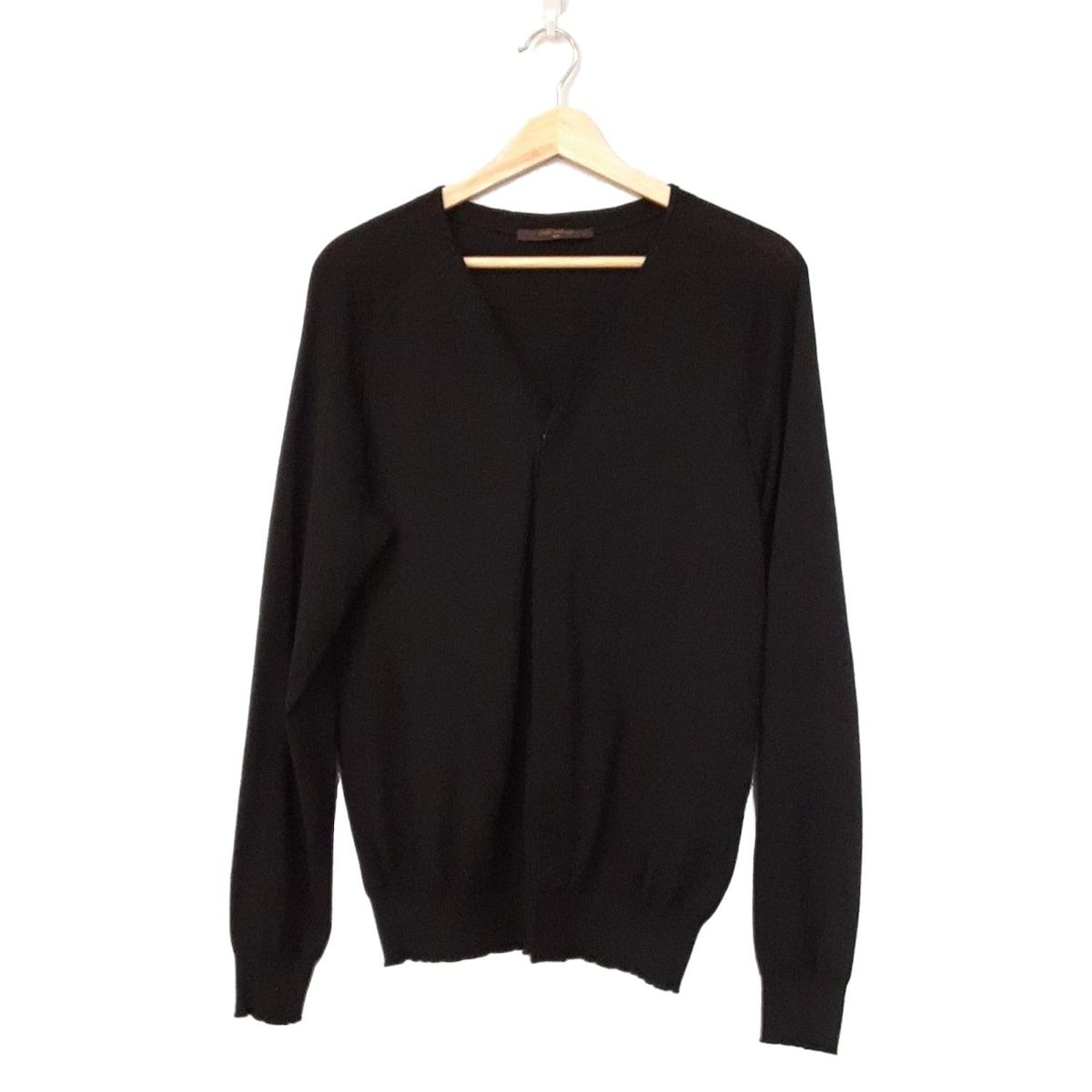 LOUIS VUITTON(ルイヴィトン) カーディガン サイズS レディース美品 - 不鮮明 黒 長袖
