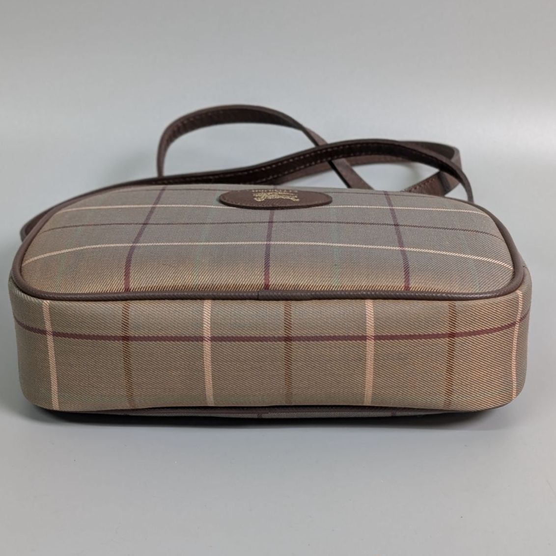 未使用 バーバリーズ ノバチェック キャンバス レザー ショルダー