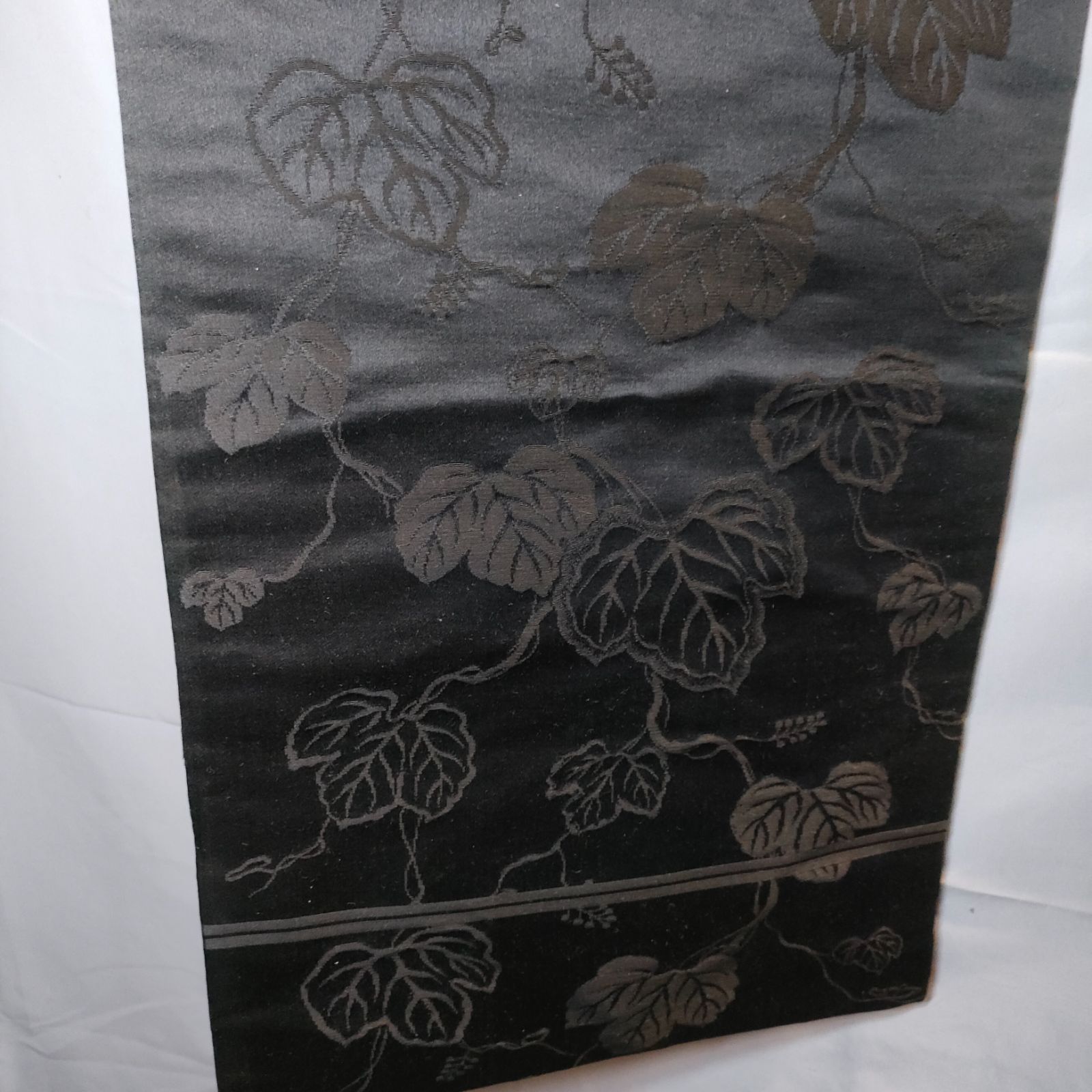 29 登録金大黒 正絹 黒共帯 名古屋帯 年代物 アンティーク Vintage 和装 着物 浴衣 和服 骨董 リメイク 昭和 レトロ 婦人服 一点物 JAPAN 日本 織物 冠婚葬祭 喪服