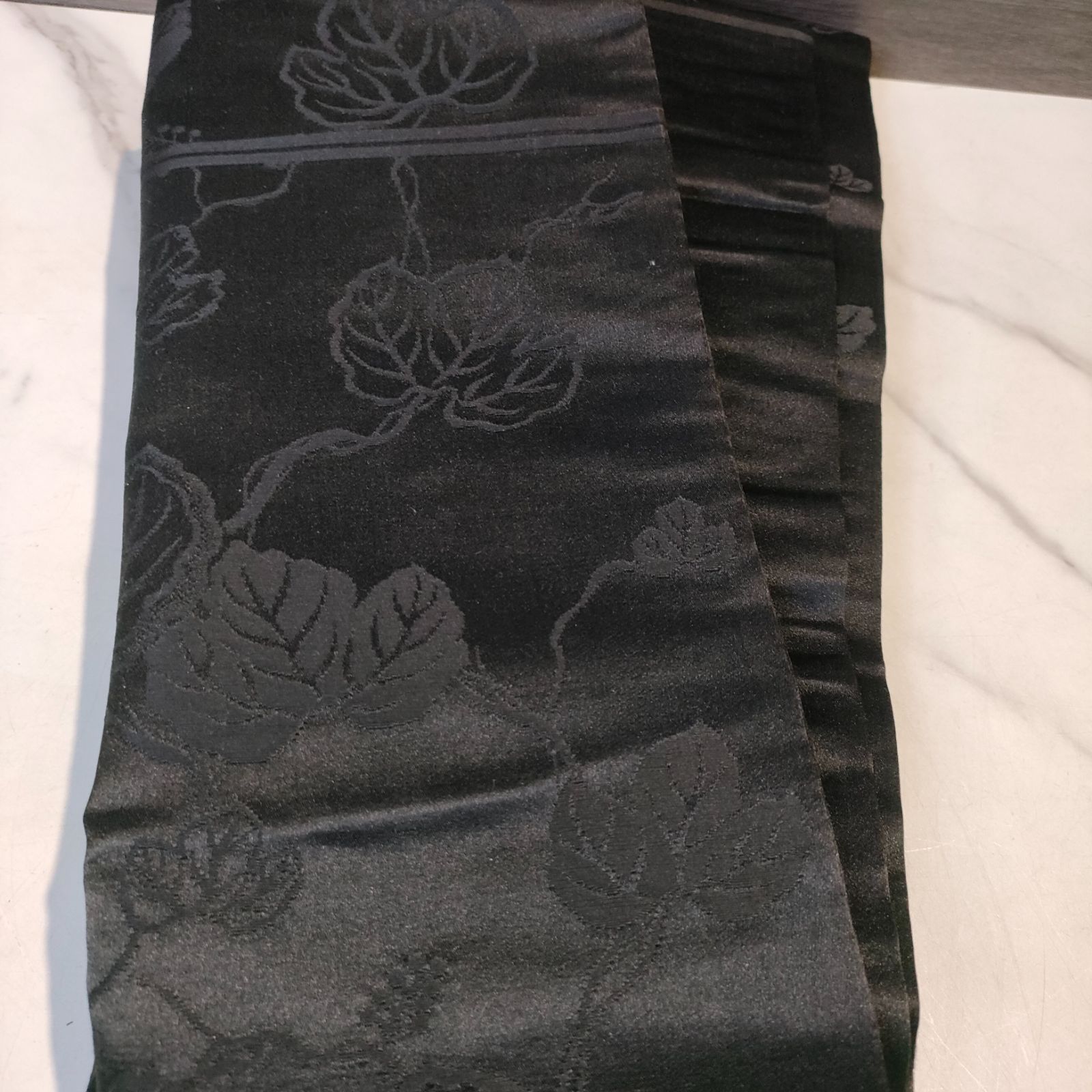 29【美品】登録金大黒 正絹 九寸 黒共帯 名古屋帯 年代物 アンティーク 