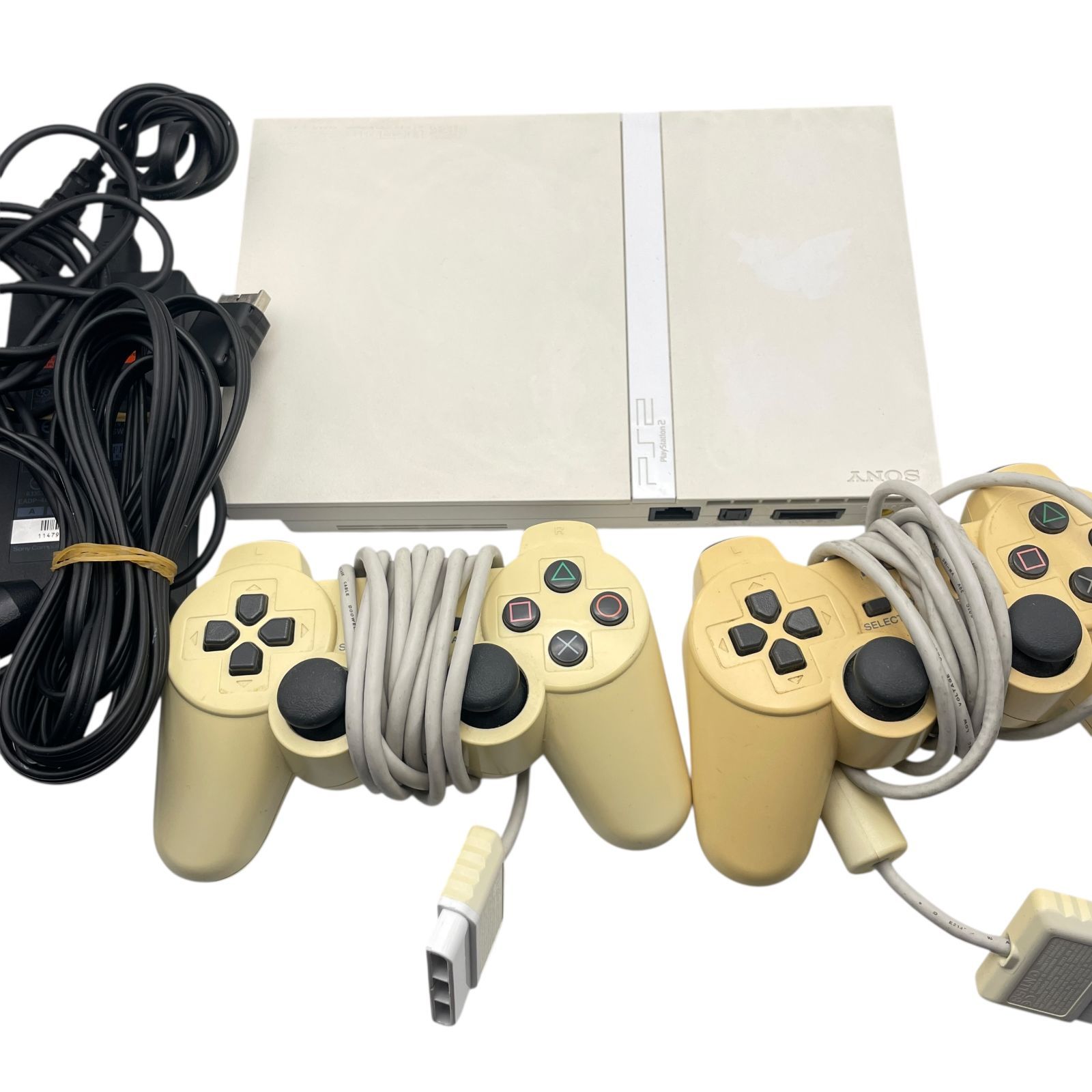 PS 2 SCPH-77000 CW セラミックホワイト コントローラ 電源 セット 本体 プレステ