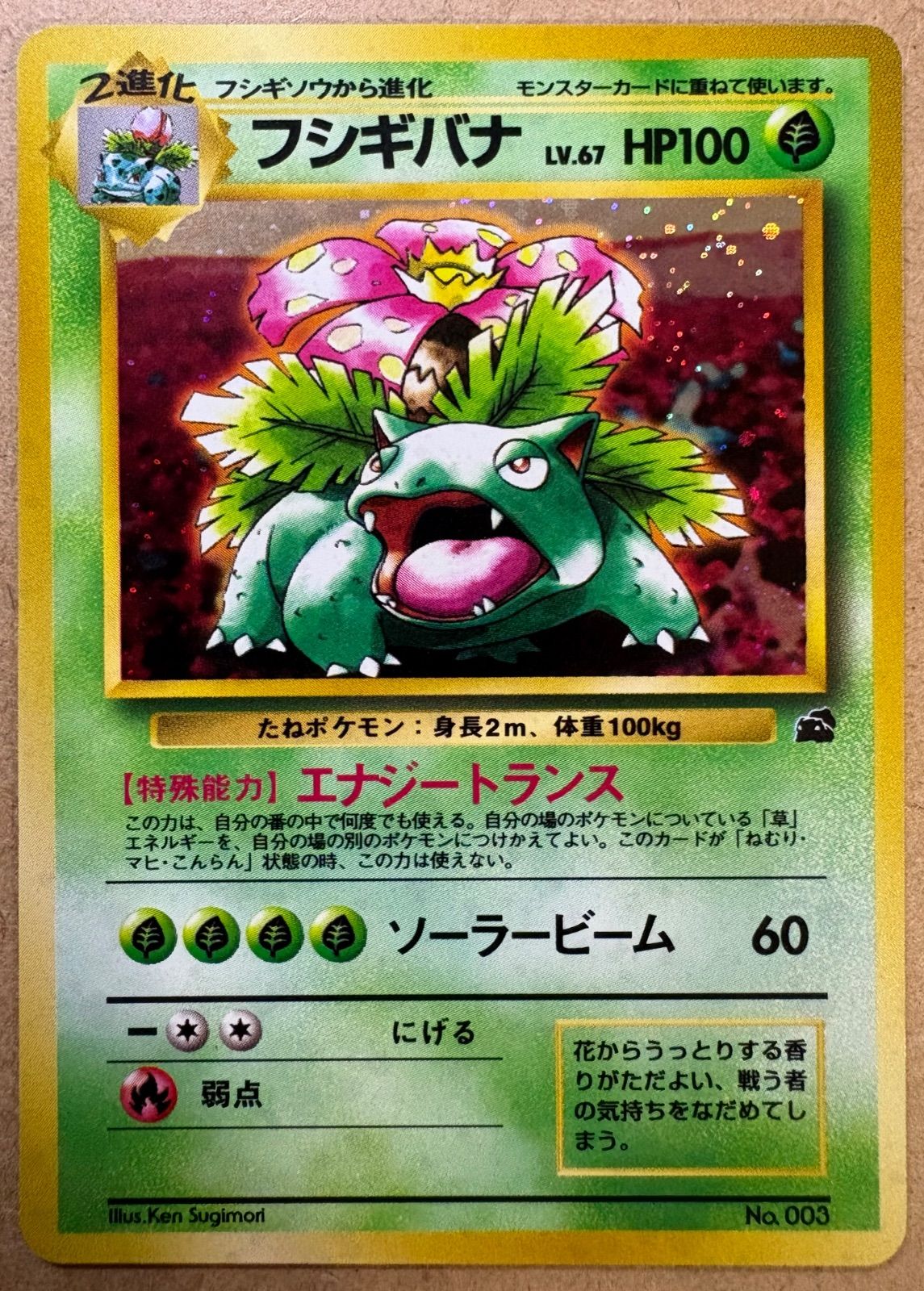 旧裏 フシギバナ イントロパック フシギダネマーク イントロパックのフシギバナ(フシギダネマーク) ポケモンカード旧裏