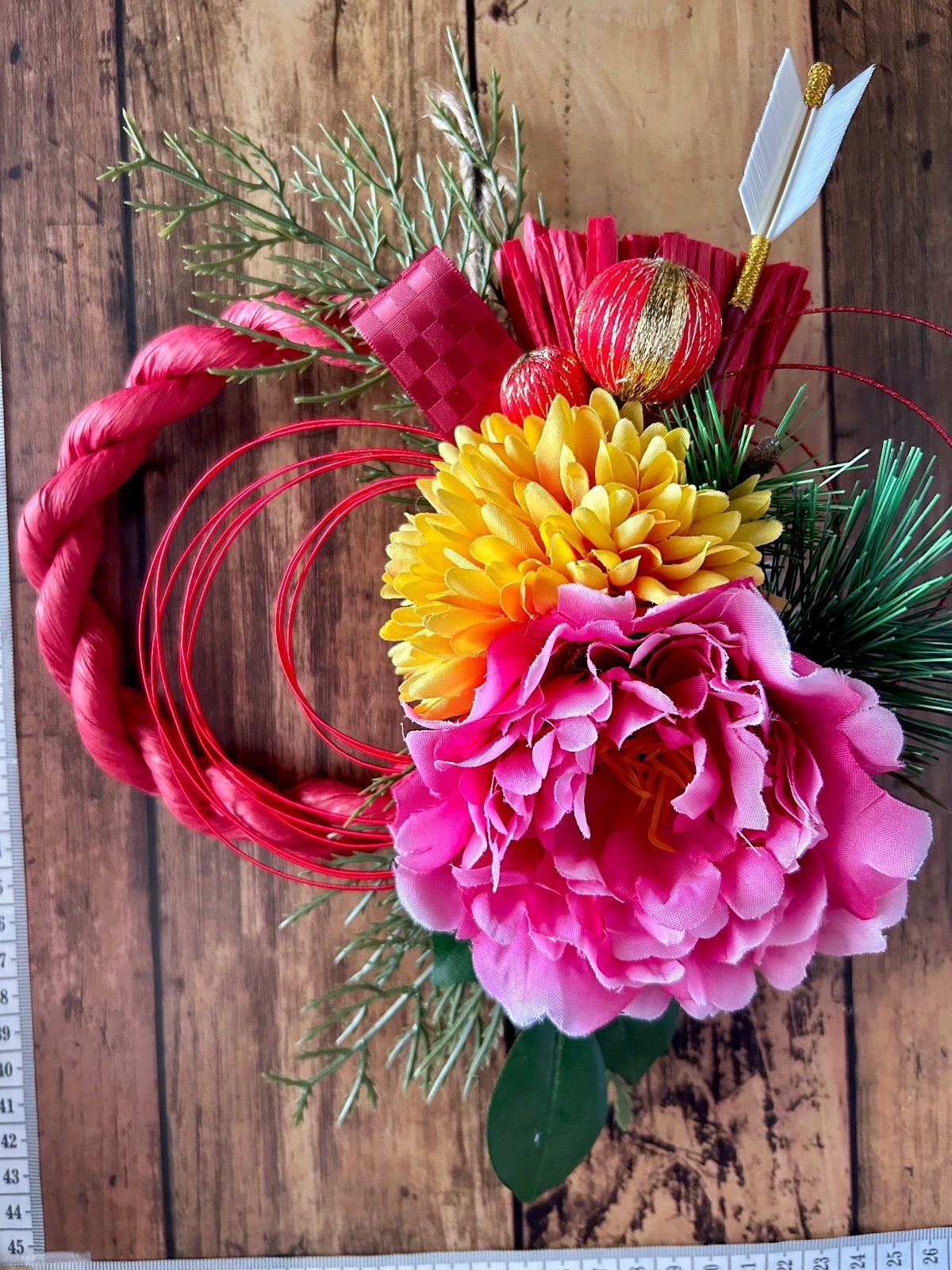 リース しめ縄 飾り 7-257 しめ縄リース しめ縄飾り お正月リース お正月飾り 門扉