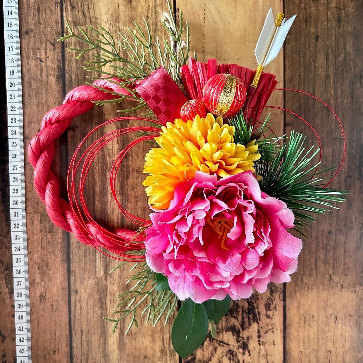 お正月飾り＊しめ縄リース＊即日発送 7-257 しめ縄リース しめ縄飾り お正月リース お正月飾り 門扉