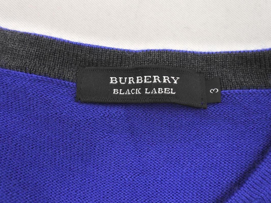 BURBERRY トップ バーバリー BLACK LABEL ブラックレーベル ウール100