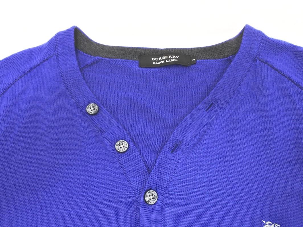 BURBERRY トップ バーバリー BLACK LABEL ブラックレーベル ウール100
