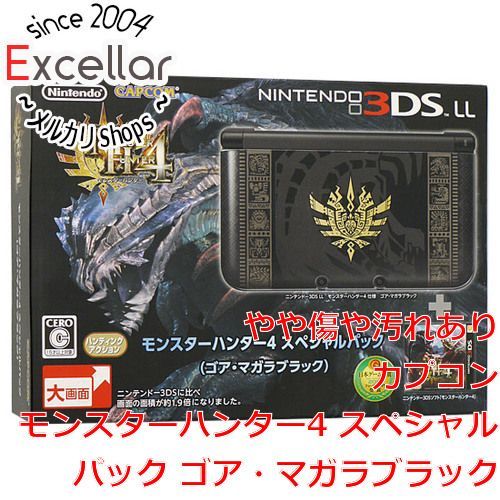 bn 0 任天堂 ニンテンドー3 DS LL モンスターハンター4 パック ゴア マガラブラック 液晶画面いたみ 元箱あり
