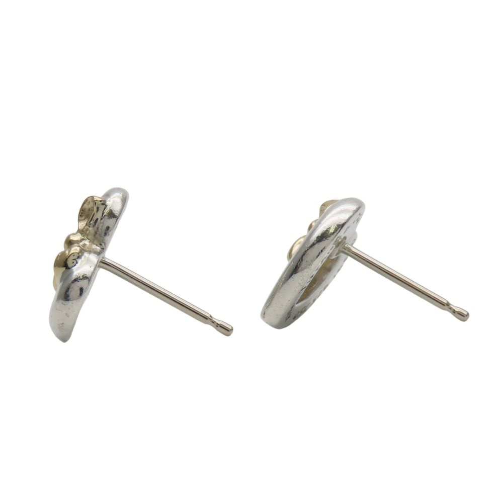 中古】 ティファニー ピアス ハートリボン シルバー925 K18YG 約3.0g