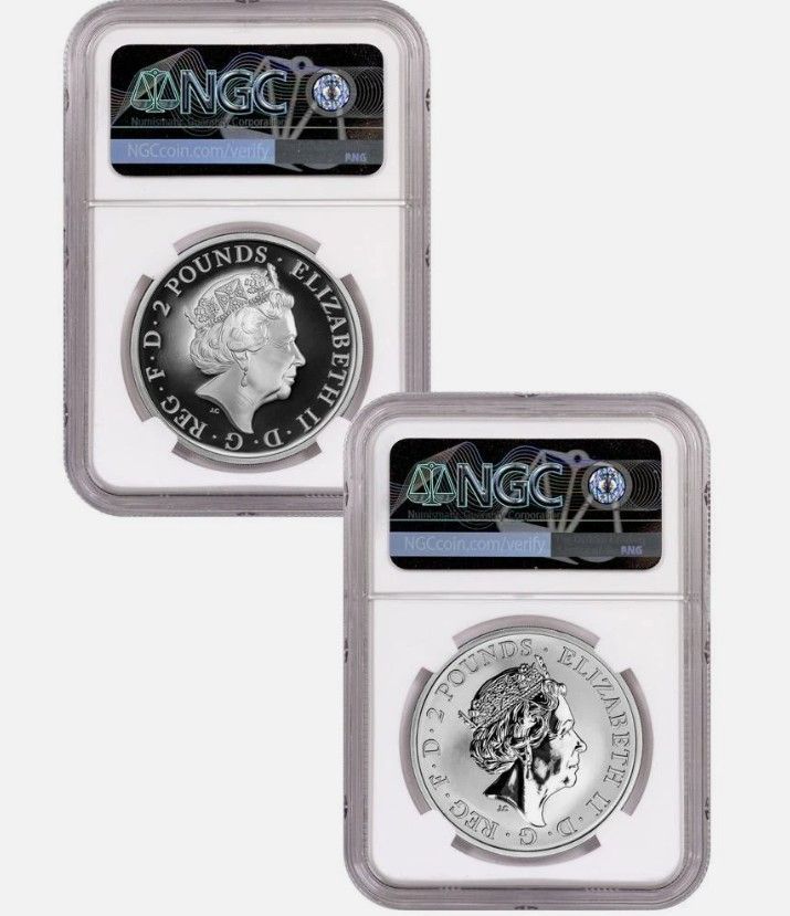 セット 英国 2017年 2ポンド 1オンス ランドマーク オブ ブリテン ビッグベン銀貨 NGC PF 70