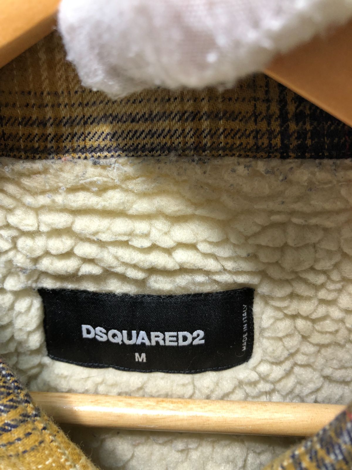 052101 DSQUARED2 長袖 ボア チェック ネル シャツ M 052101 DSQUARED2 長袖 ボア チェック ネル シャツ M ジャケット