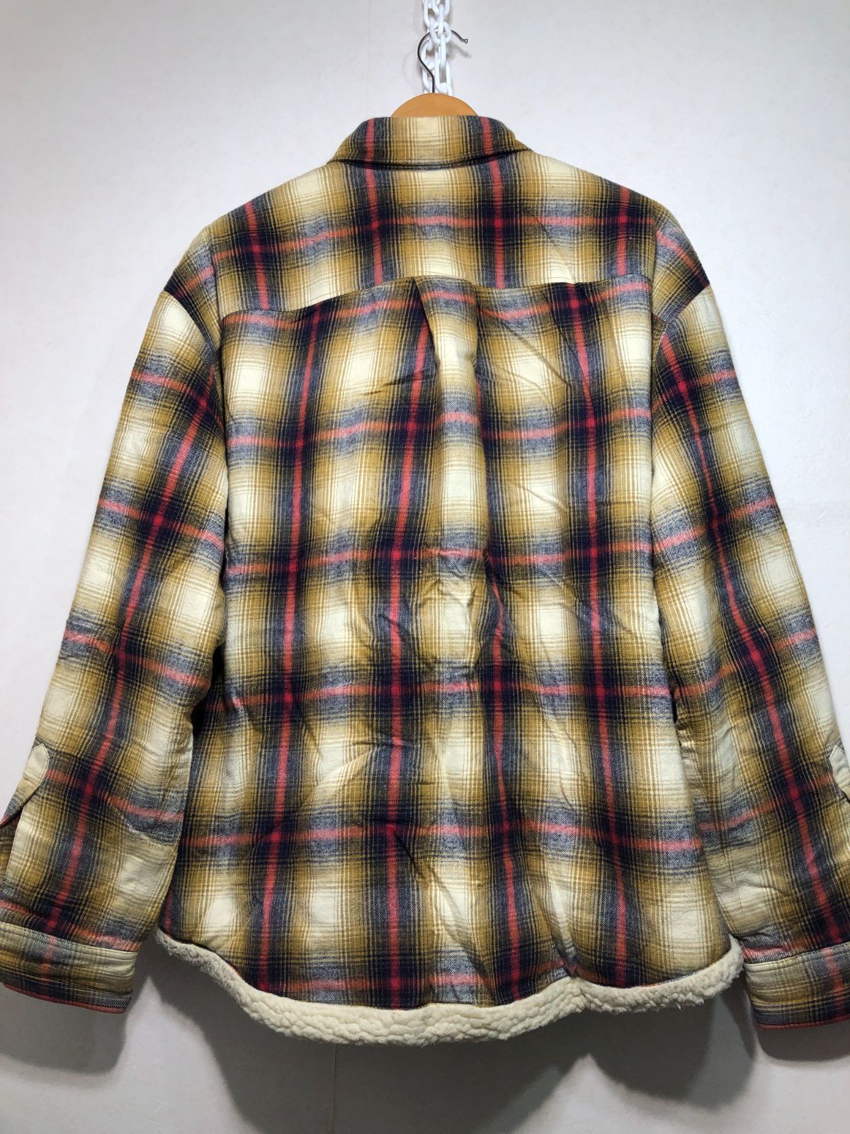ディースクエアード　dsquared2 ボアシャツジャケット　長袖　シャツ 052101 DSQUARED2 長袖 ボア チェック ネル シャツ M ジャケット