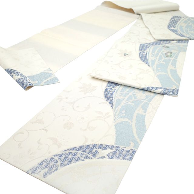 中古】 袋帯 フォーマル リサイクル 正絹 京都 西陣 金華山織 螺鈿箔