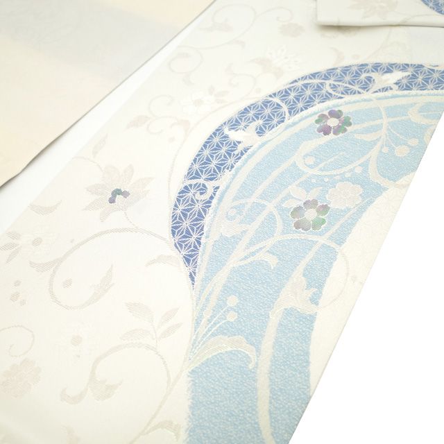 中古】 袋帯 フォーマル リサイクル 正絹 京都 西陣 金華山織 螺鈿箔