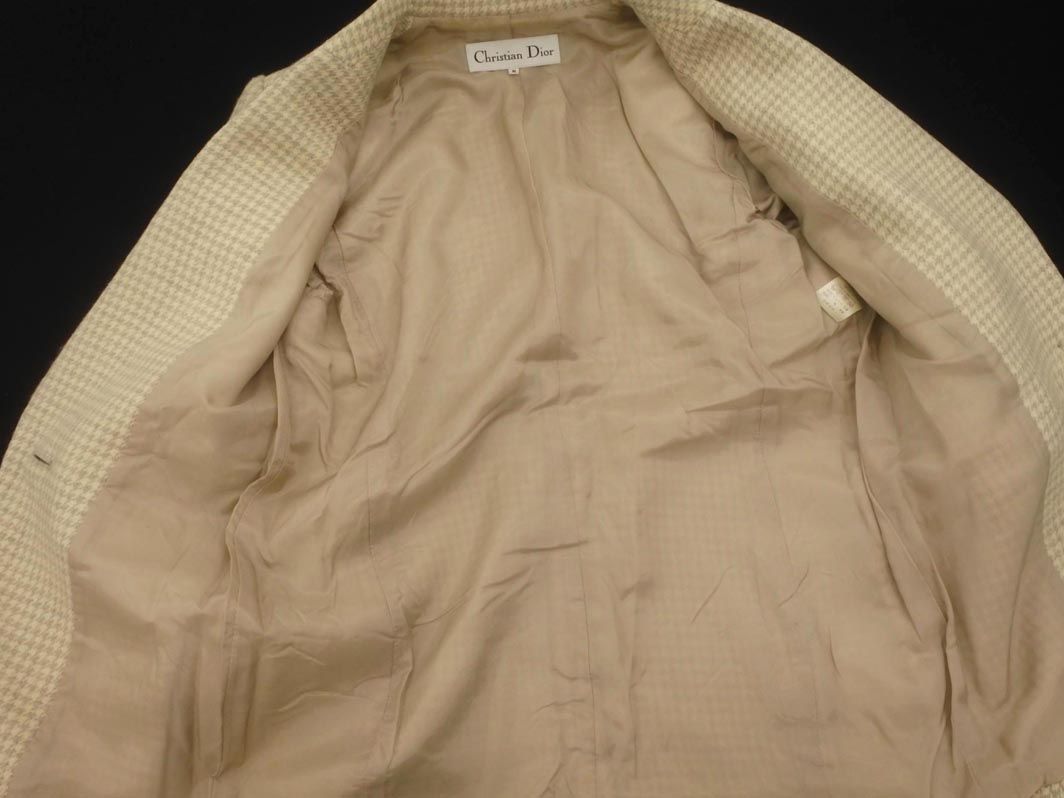 Christian Dior クリスチャンディオール ウール100% 千鳥柄 テーラード