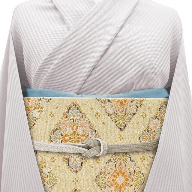  袋帯 フォーマル 正絹 京都 西陣 まいづる 彩華秀麗文 金繍 シャンパンゴールド 花菱 華文 春 秋 冬 上 金 ゴールド 仕立て上がり みやがわ sb 54881 袋帯 帯