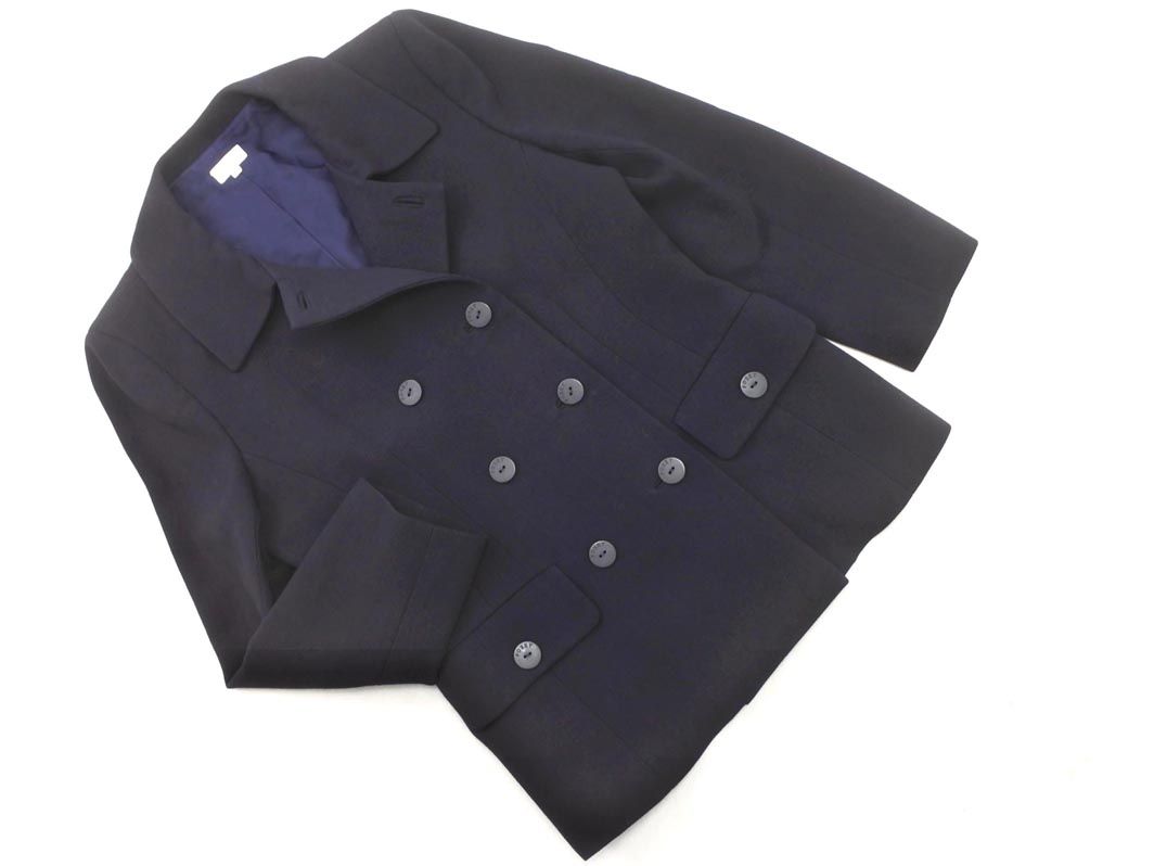 foxey フォクシー ウール100% ジャケット size42/紺 ◇□ レディース