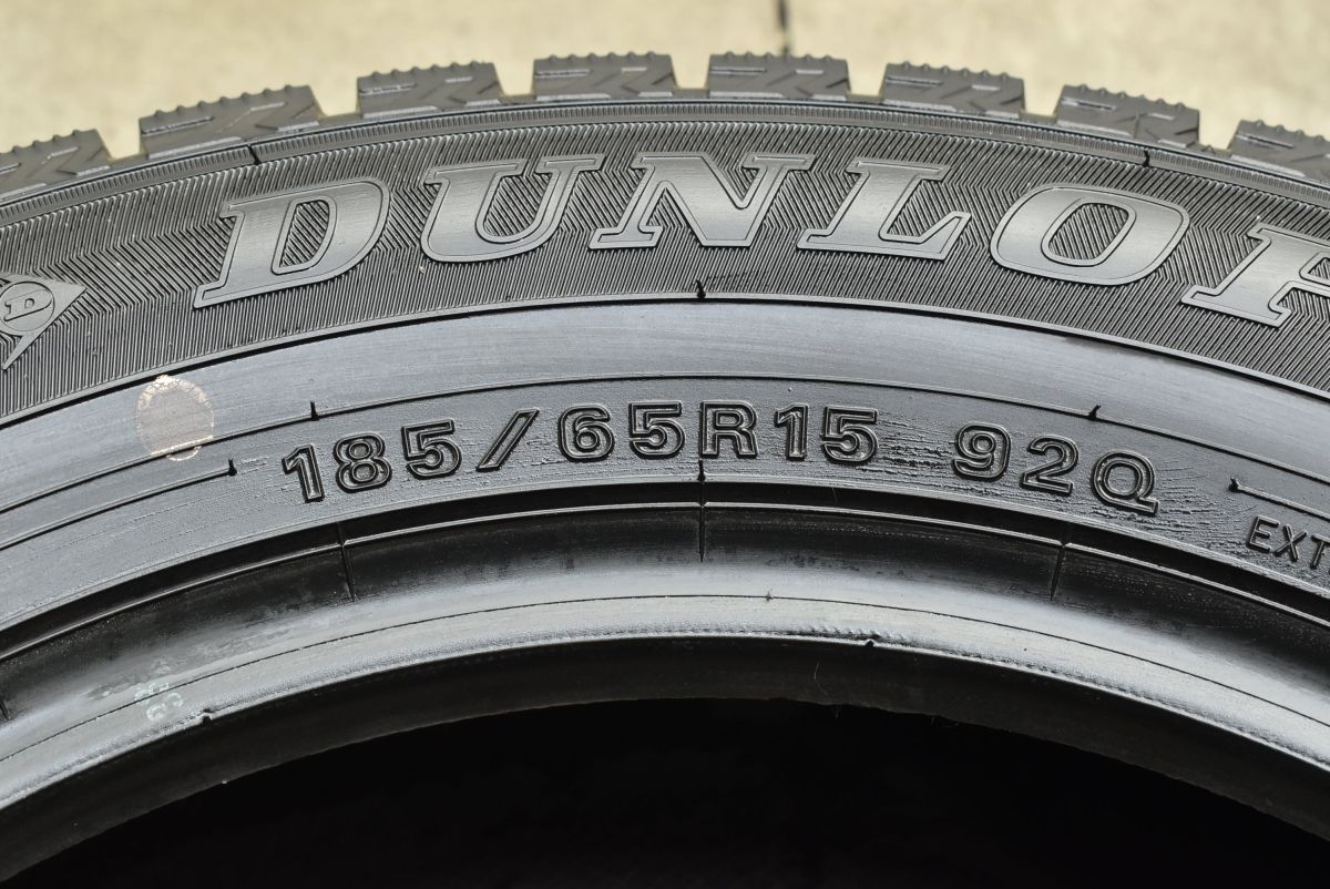  製 バリ溝 スタッドレスタイヤ ダンロップ WM 02 185 65 R 15 4本 アクア シエンタ フリード フィット ノートMAZDA 2 デミオ ポロ 15インチ スタッドレス