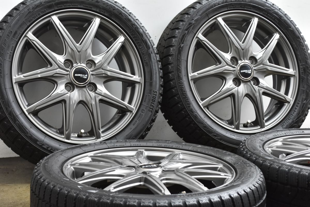 バリ溝 シビラ 15 in 4 5 J 45 PCD 100 オブザーブGIZ 2 165 55 R N BOX デイズ ルークス ワゴンR スペーシア アルト タント ムーブ