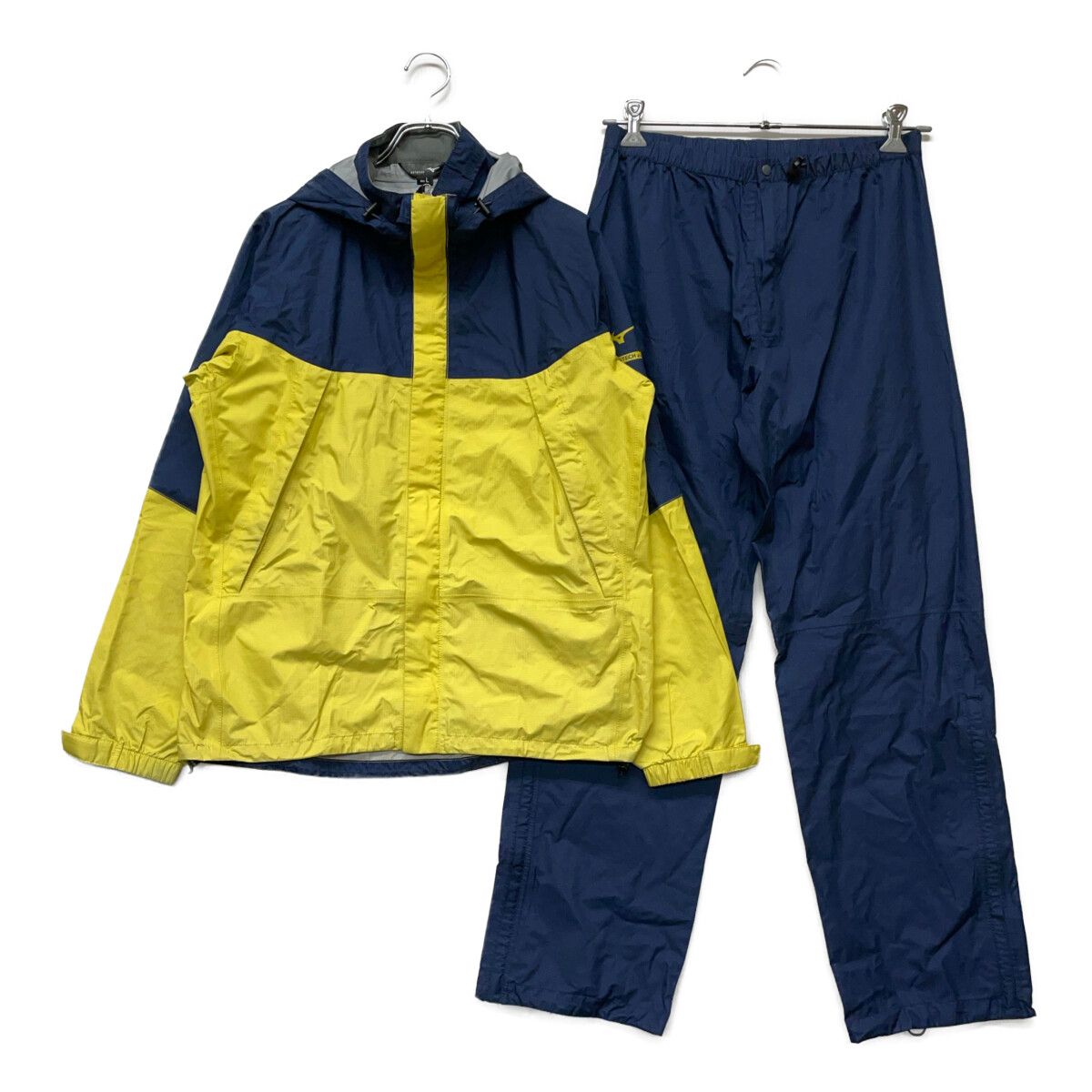 メンズ ミズノゴルフ 節約 mizunoGOLF レインウエア L 黄色×紺