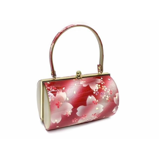 草履バッグセット 成人式の振袖に 礼装用 Sサイズ 約22 cm レッドxゴールド 桜