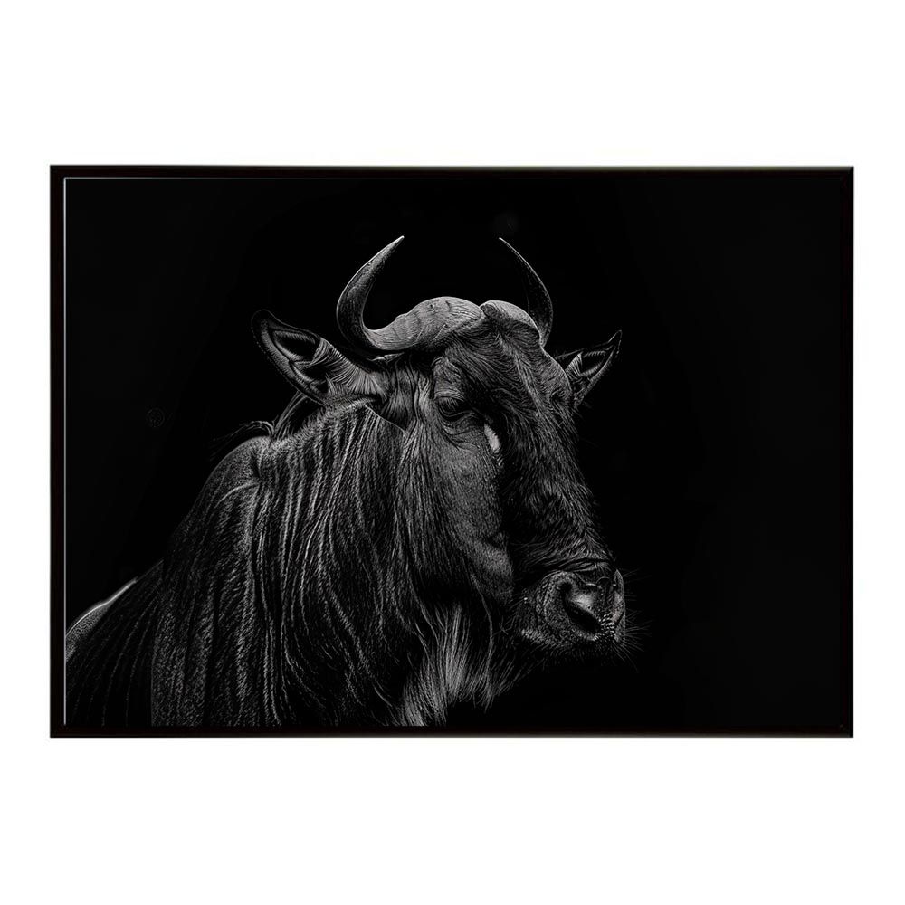 【A2サイズ（約42x59cm）】【lh-poster-7049】Wildebeest ヌー ヌーアンテロープ ワイルドビースト サバンナ アフリカ 草原 自然 ネイチャー 動物 アニマル 野生動物 写真 牛ポスター インテリア フォト