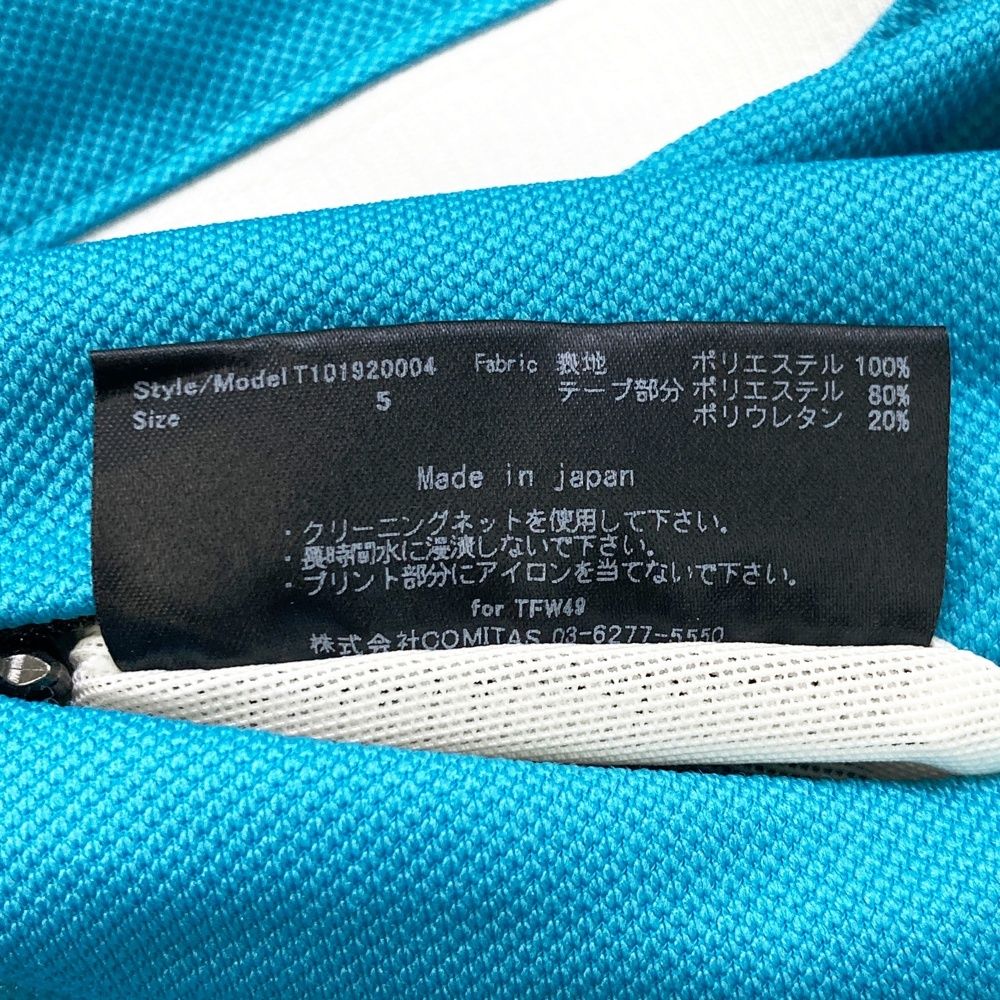 サイズ 5 TFW 49 ティーエフダブリューフォーティーナイン 半袖ポロシャツ ブルー系 ゴルフウェア メンズ ストスト ゴルフウェア シャツ 