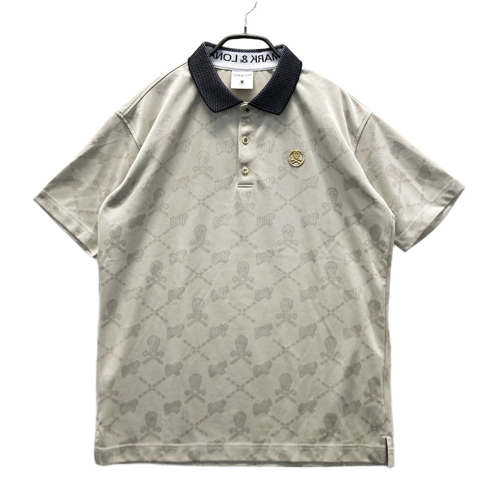 MARK&LONA マークアンドロナ スカル ロゴ 半袖ポロシャツ サイズ48 サイズ：48 MARK&LONA マークアンドロナ 半袖ポロシャツ スカル 総柄