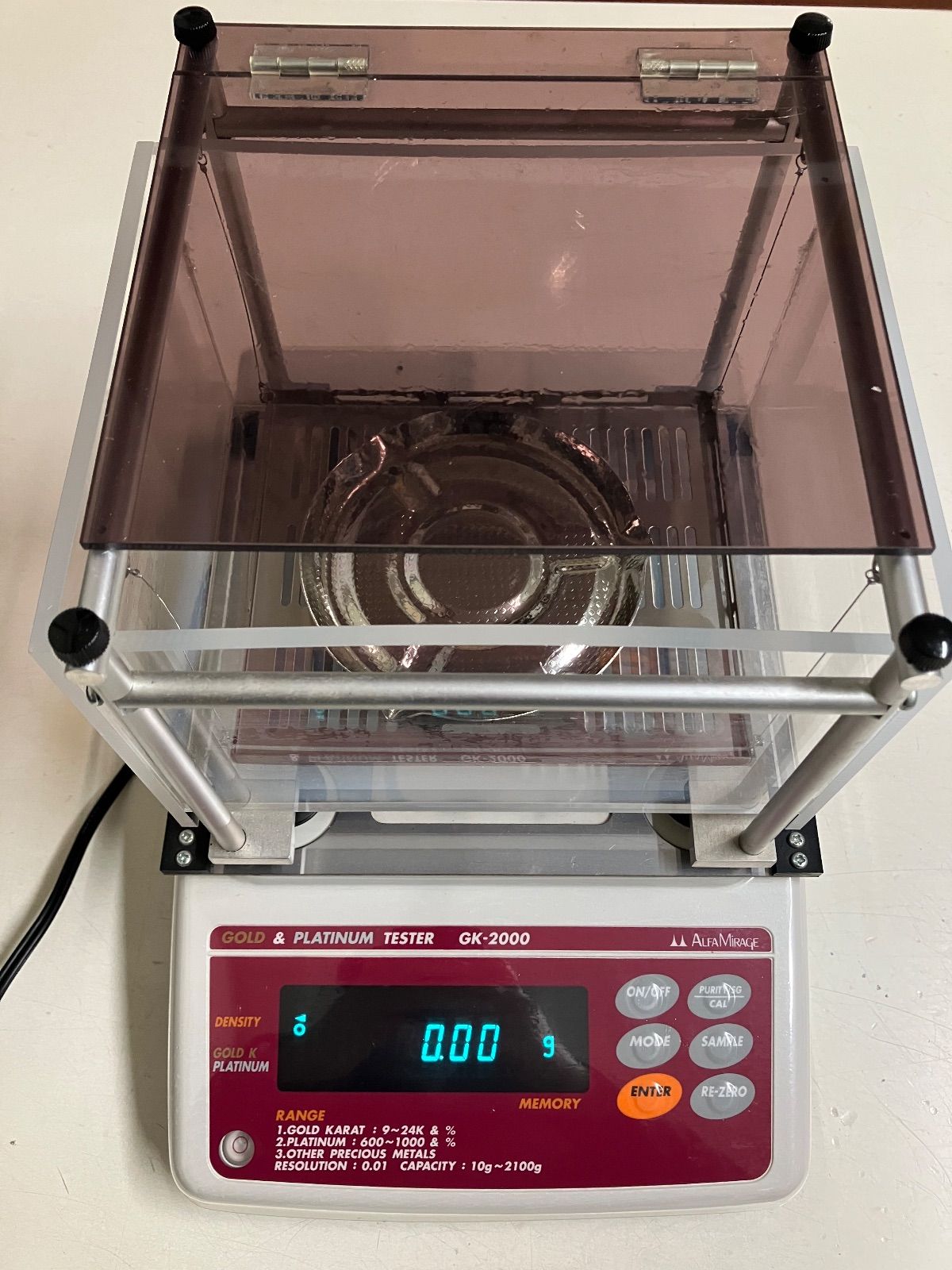 貴金属テスター 比重計 GK 2000 ALFA MIRAGE アルファミラージュ 金 判定 純度判定 プラチナ 買取 リユース 水槽ゆがみ