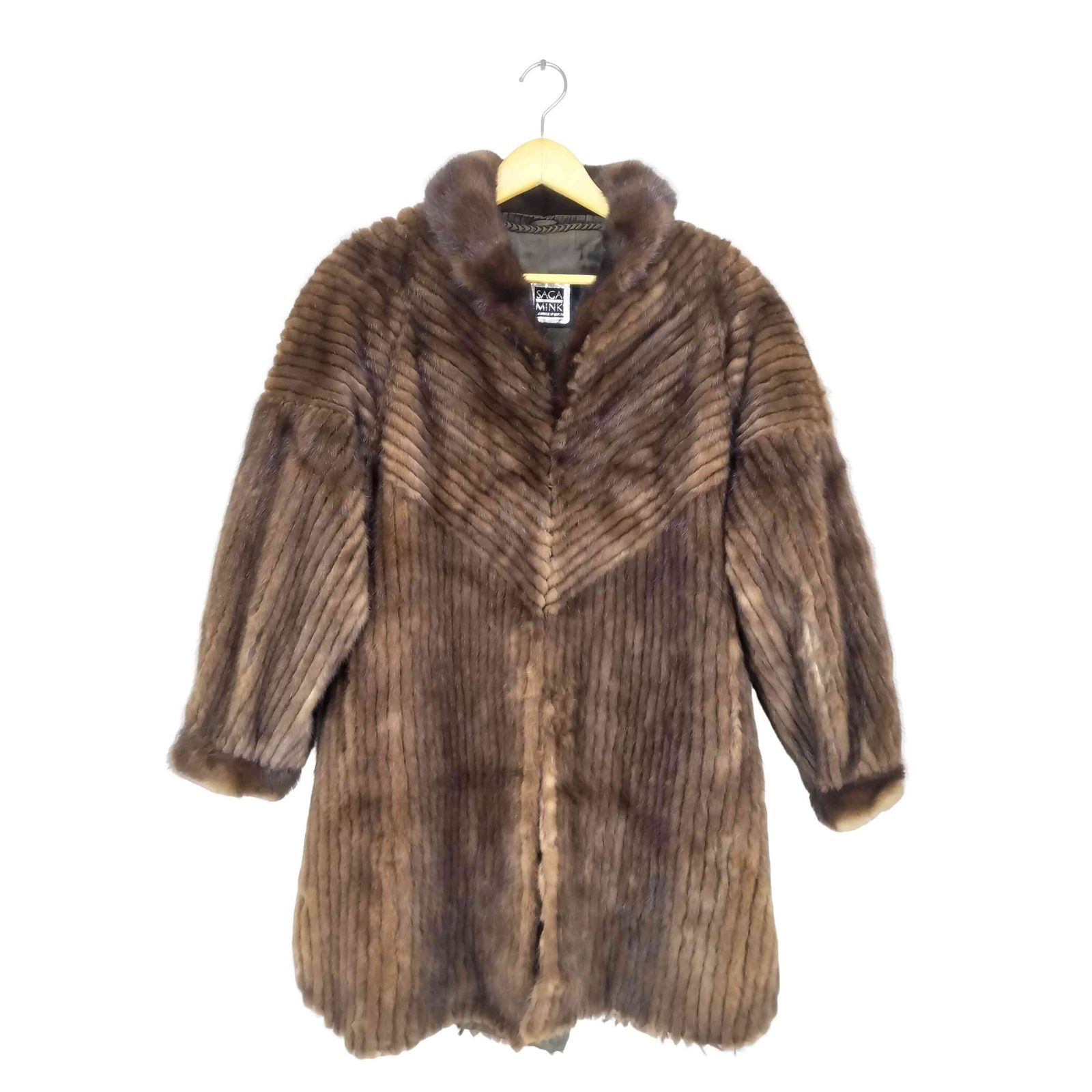 良品 SAGA MINK 銀サガ 毛皮ベスト リアルファー シルバー系 9｜Yahoo 