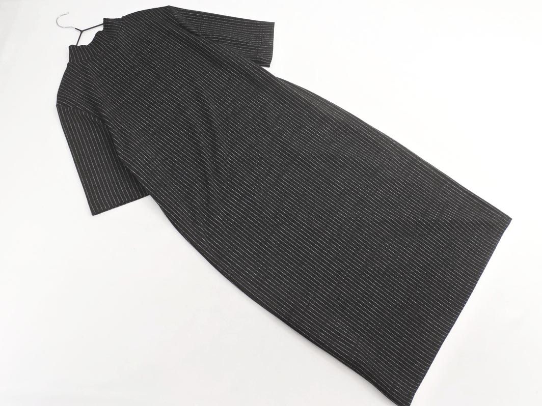 ZARA WOMAN ザラ ウーマン ストライプ ワンピース sizeM/黒
