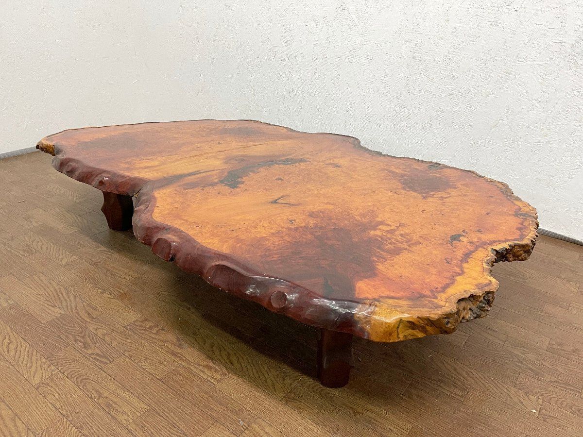 昭和レトロ 欅？ 一枚板 天然木 座卓 ちゃぶ台 古道具 古民具 花台 昭和レトロ 欅？ 一枚板 天然木 座卓 ちゃぶ台 古道具 古民具 花台