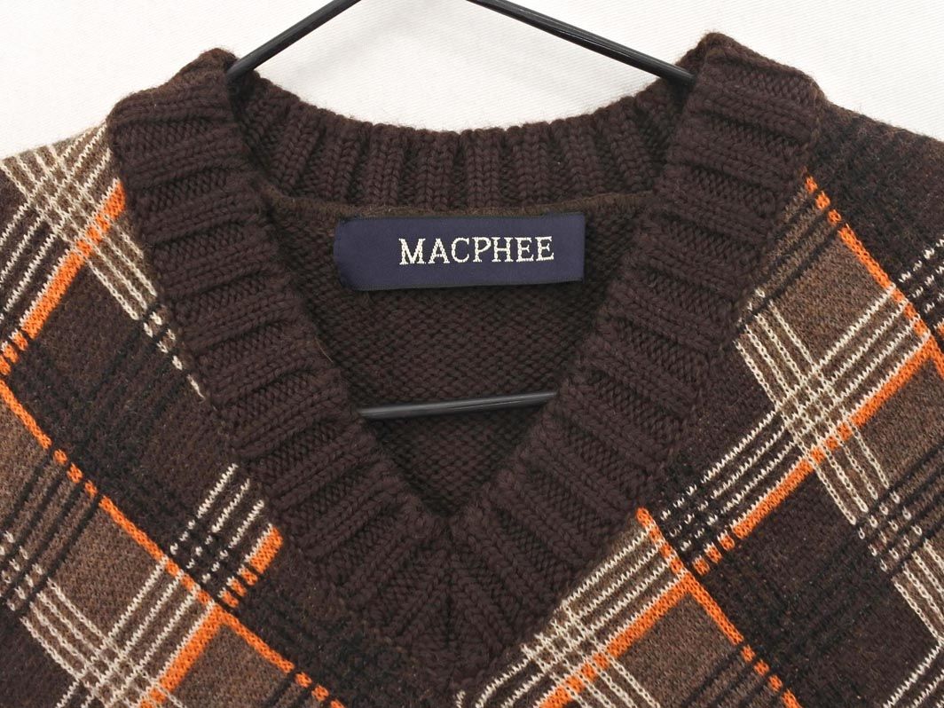 MACPHEE マカフィー トゥモローランド ウール100% Vネック ニット