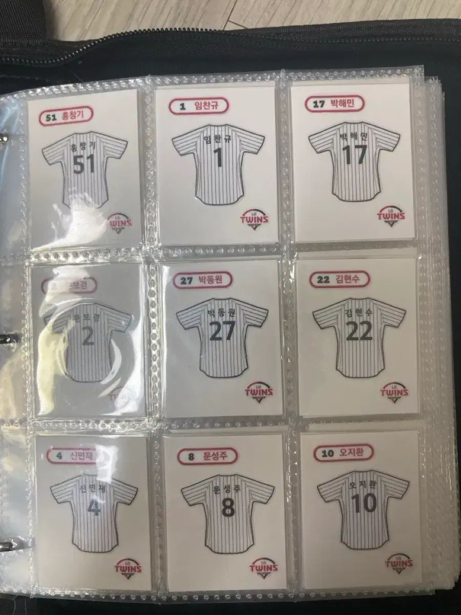 LG TWINS ツインズ 選手 カード ウール