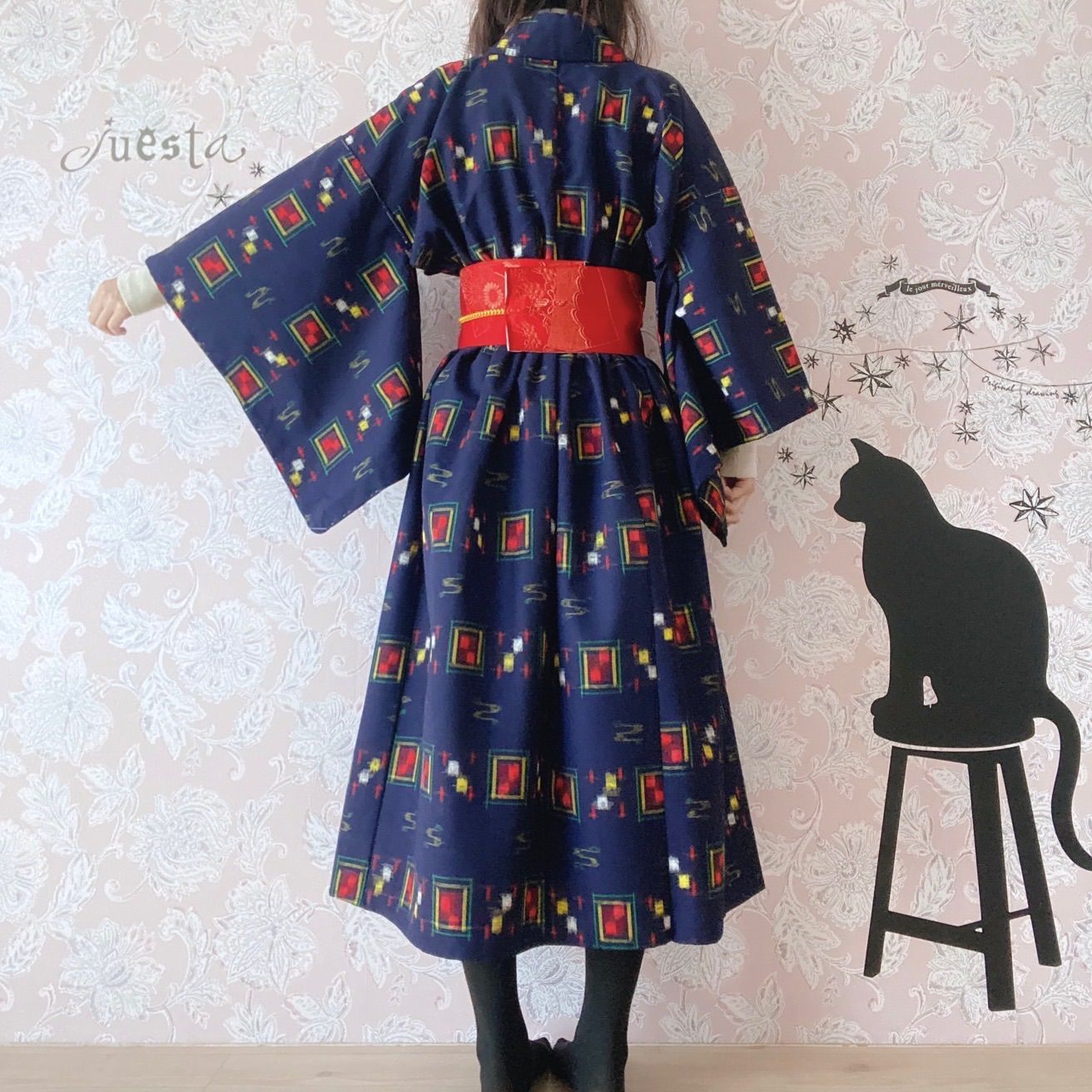 着物リメイクワンピース