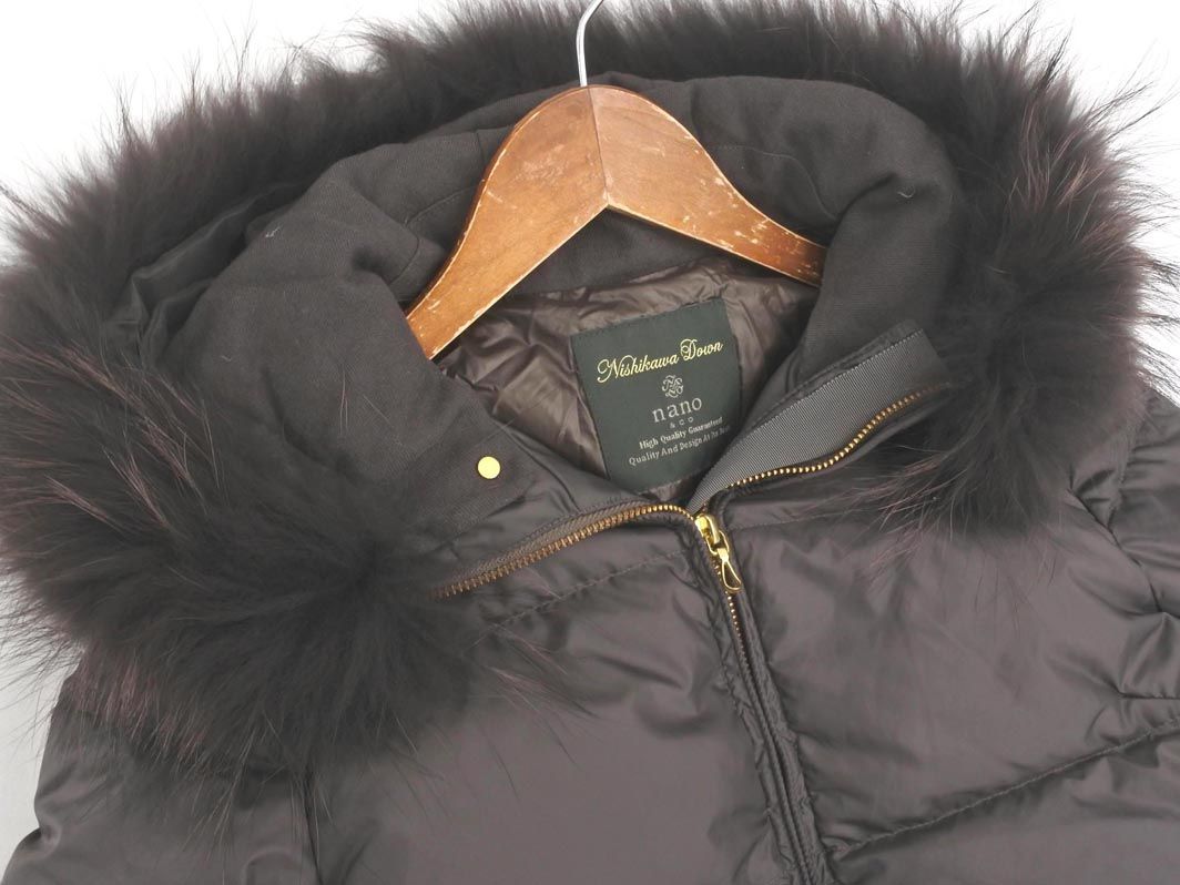 nano universe ナノユニバース 西川ダウン ラクーンファー ダウン