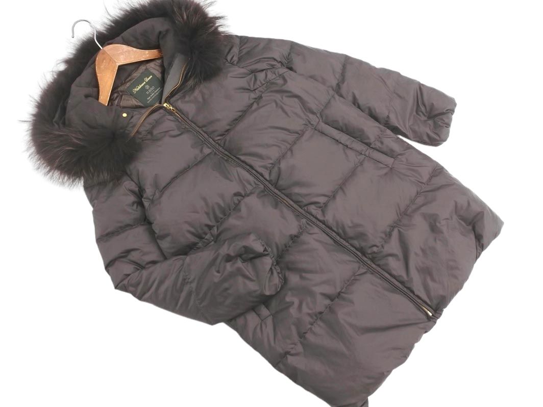 ナノ・ユニバース 西川ダウンコート 36 ラクーンファー nano universe ナノユニバース 西川ダウン ラクーンファー ダウン