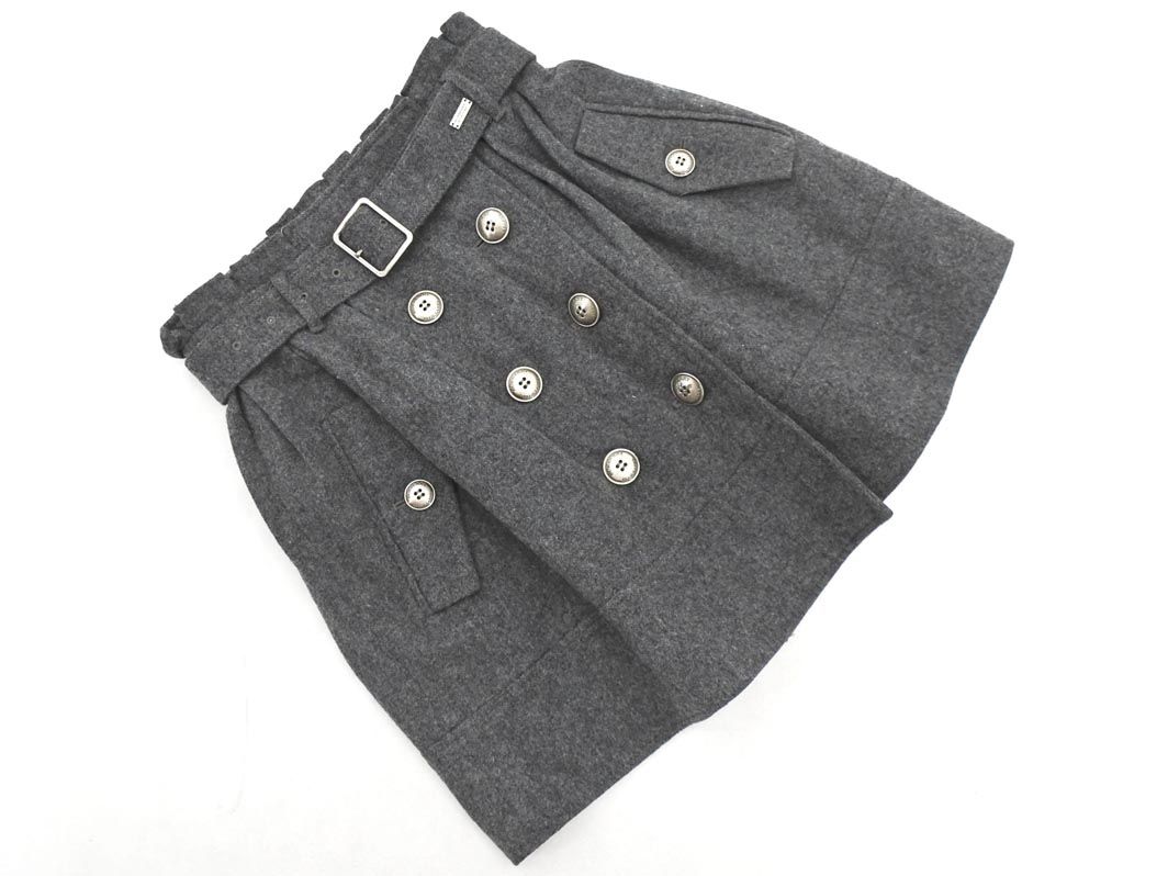 Burberry バーバリー ブルーレーベル プリーツ スカート グレー 38