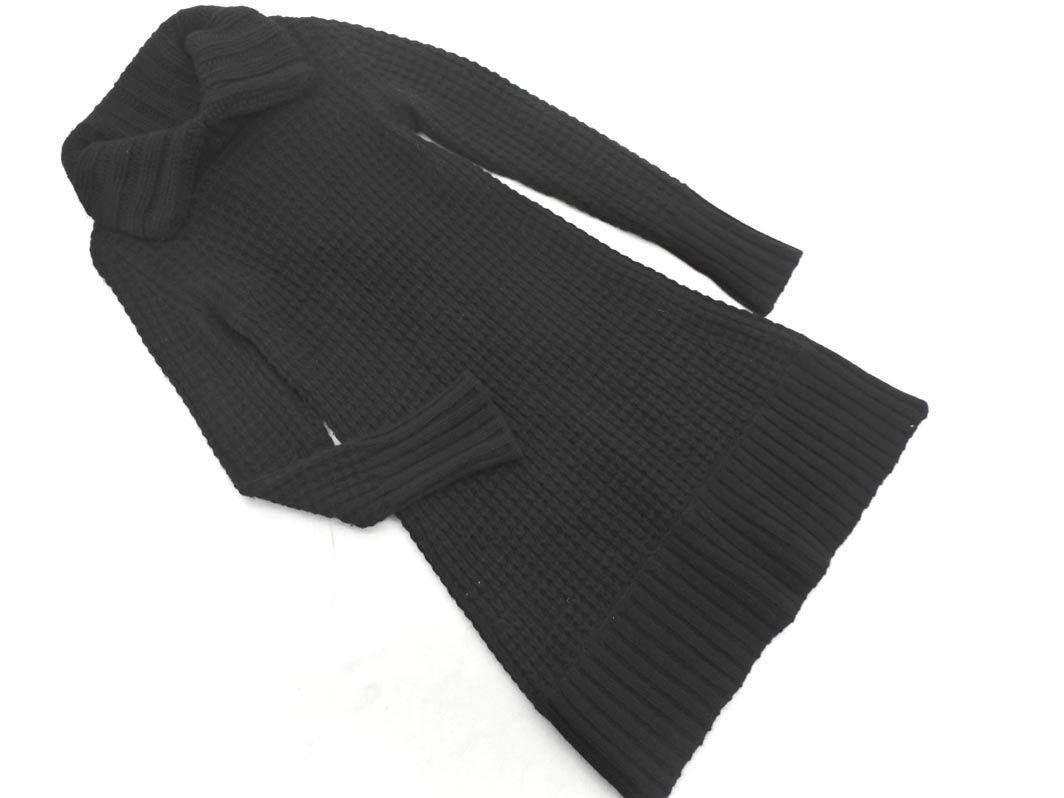 美品✨バーバリー ブラックレーベル ニット　ドッキングワンピース 黒　L相当 BURBERRY バーバリー BLACK LABEL ブラックレーベル カシミヤ100