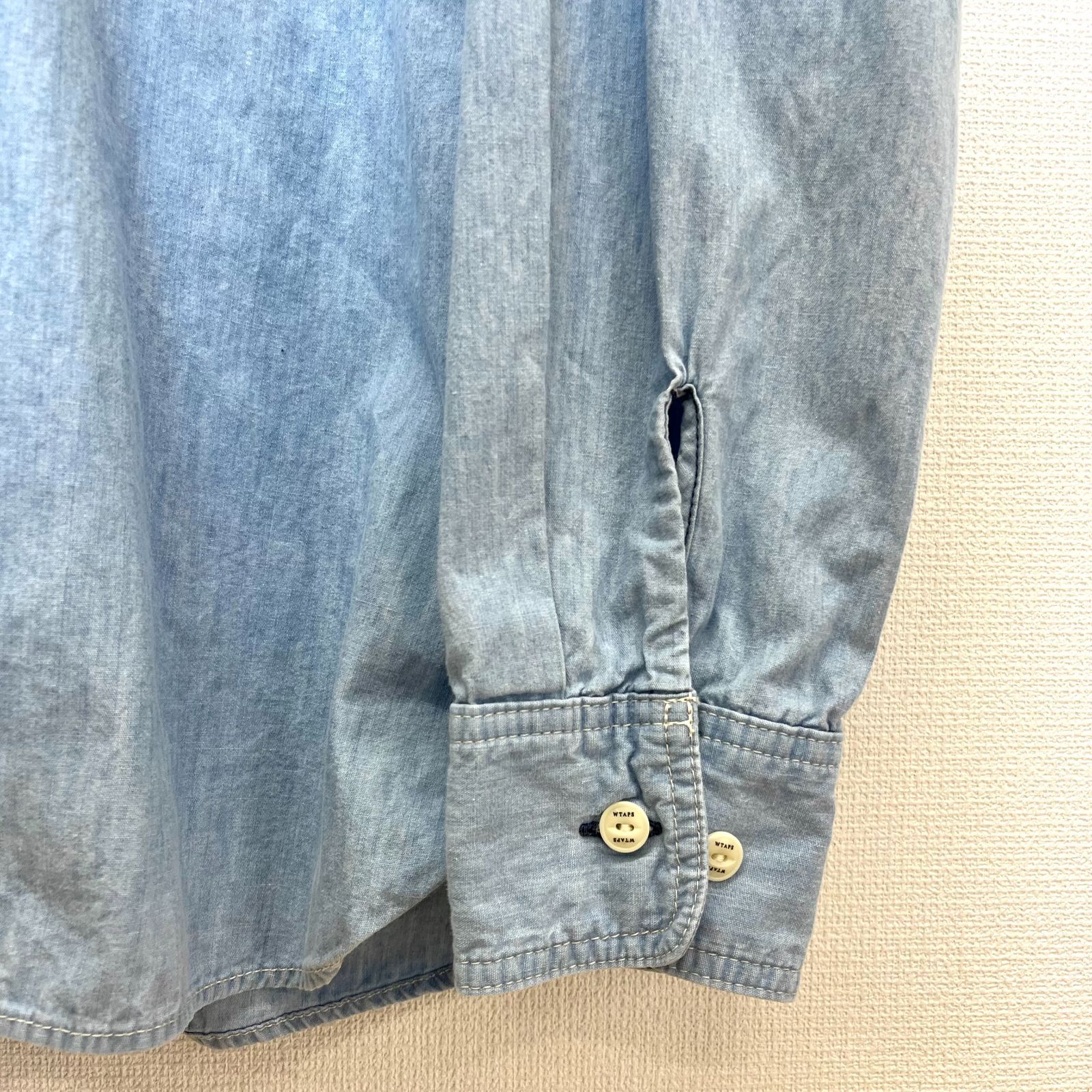 美品 WTAPS ダブルタップス 242WVDT-SHM02 CB / LS / COTTON. CHAMBRAY