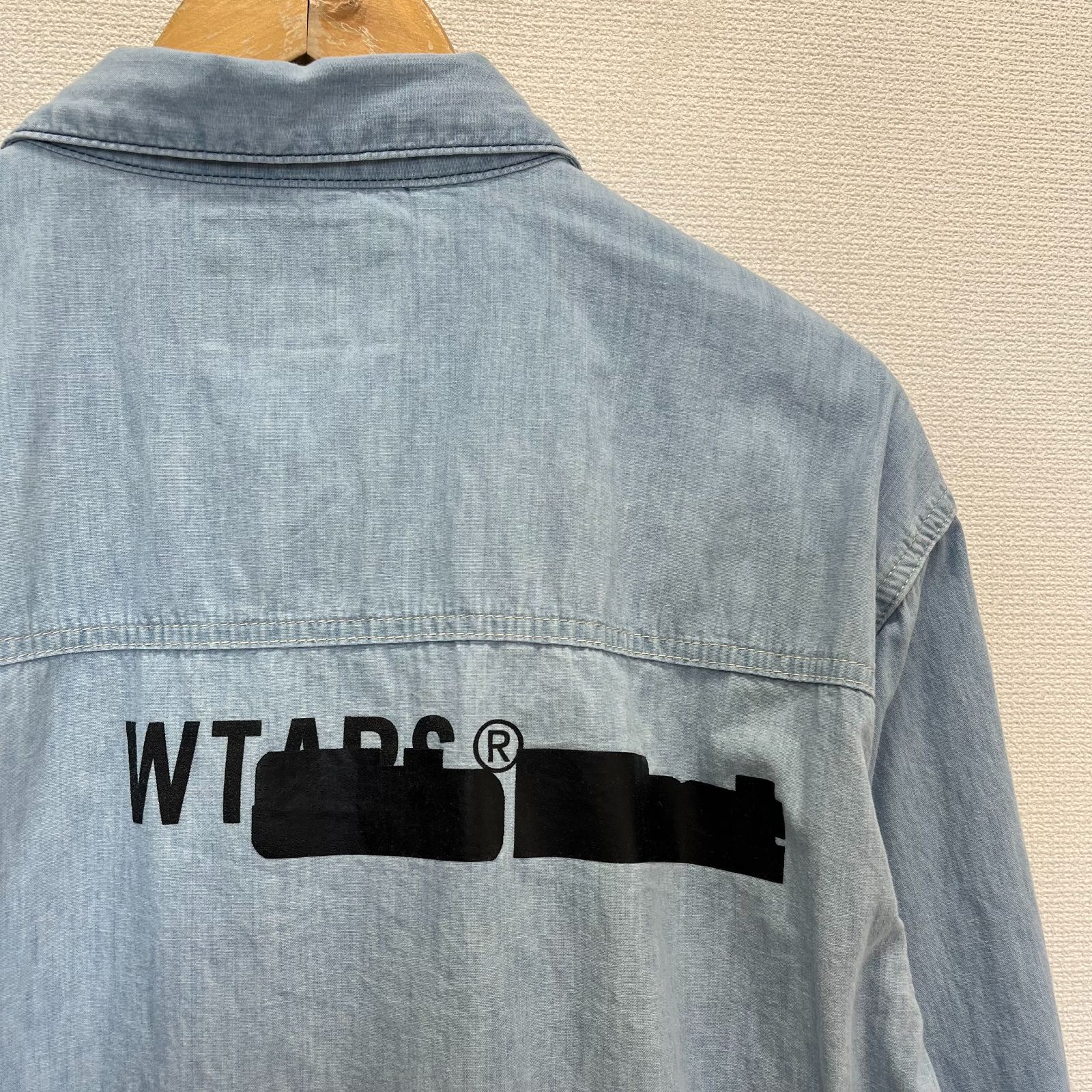 美品 WTAPS ダブルタップス 242WVDT-SHM02 CB / LS / COTTON. CHAMBRAY