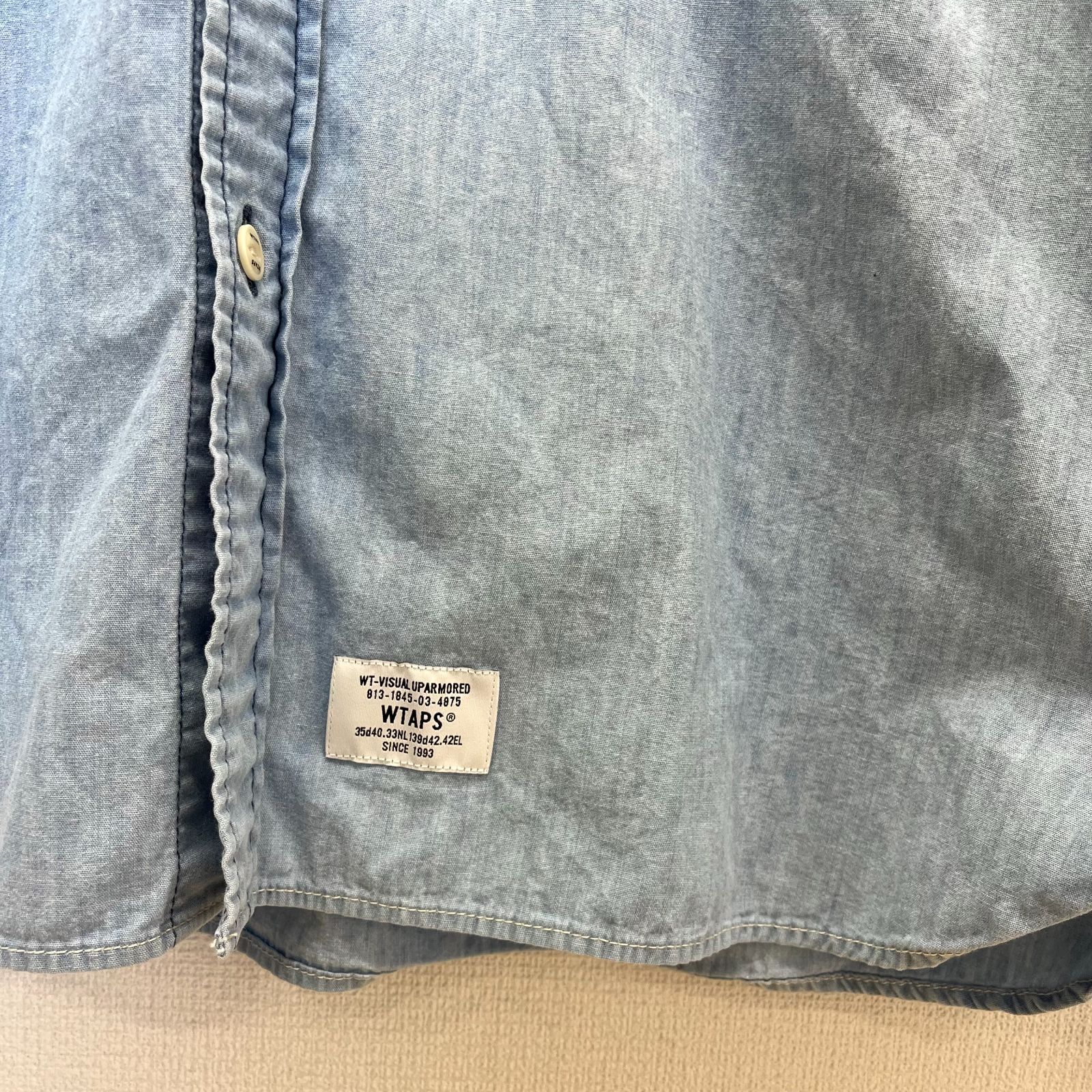 美品 WTAPS ダブルタップス 242WVDT-SHM02 CB / LS / COTTON. CHAMBRAY