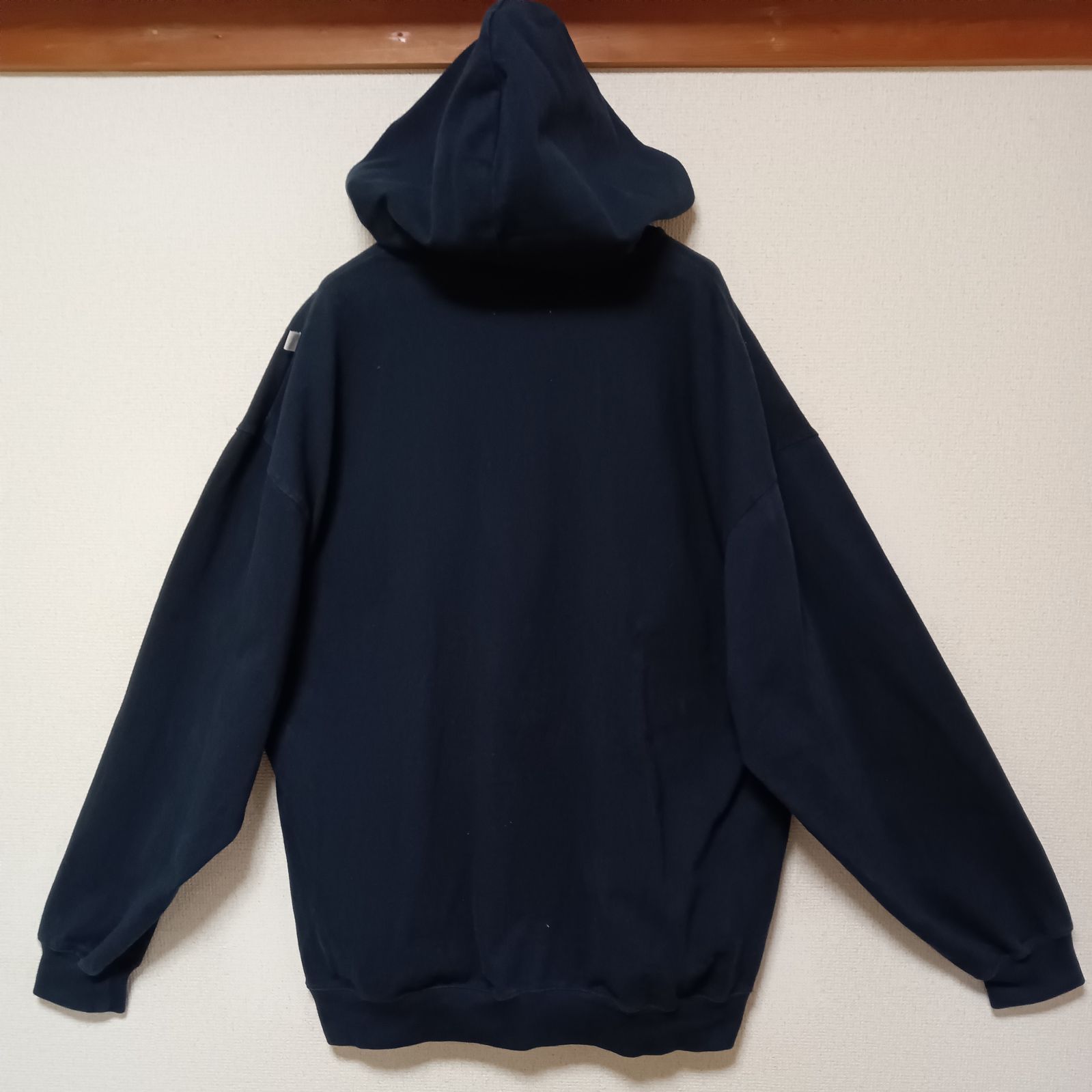 美品CAHLUMNカウラムハーフジップスウェットトレーナーネイビーサイズ