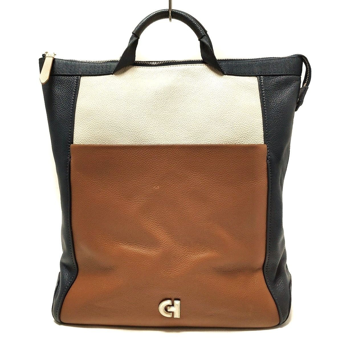 COLE HAAN(コールハーン) リュックサック - ネイビー×ブラウン×マルチ